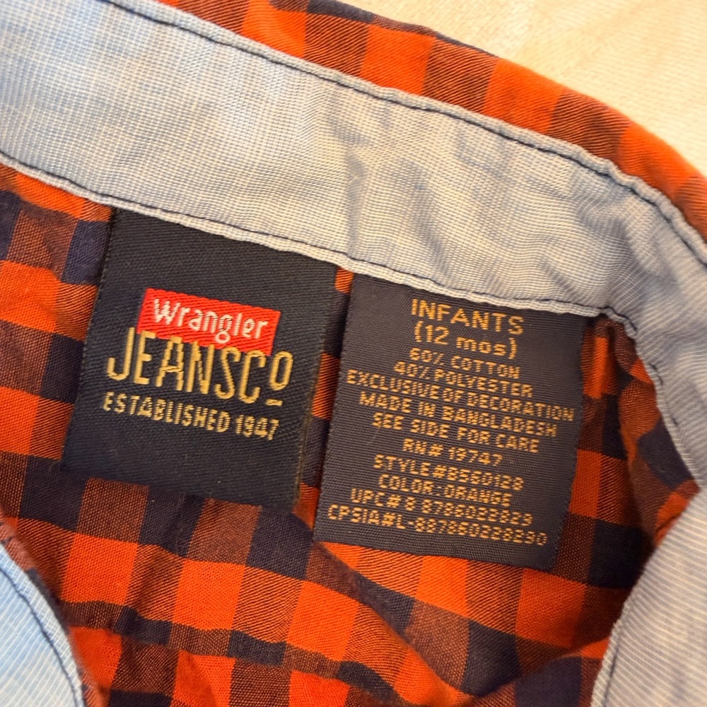 Wrangler Kids Blue Overalls with Monkey Design - Picture 4 of 7